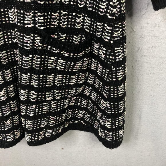 Zara Sweater Dress Womens Medium Black Knit Pockets 3/4 Sleeve ART 2142/049/330 - Picture 15 of 16